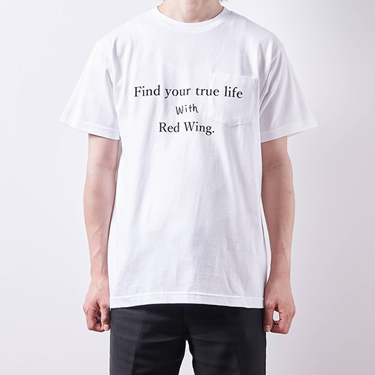 Find your true life T-shirt / Center-print White | レッド