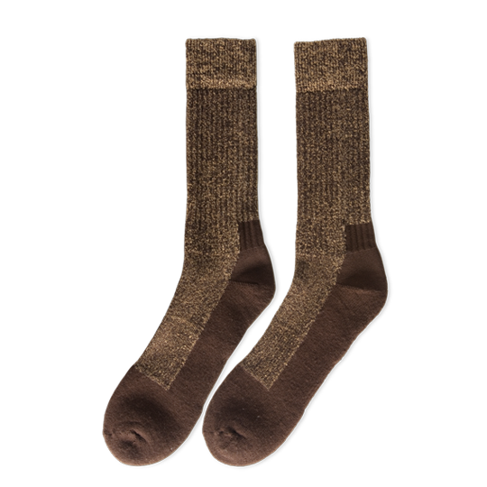 Deep Toe-Capped Wool Socks / Brown
