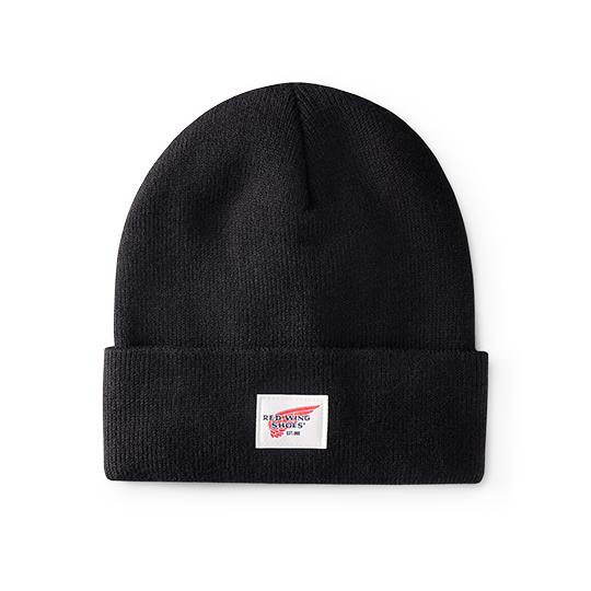Logo Knit Beanie Hat / Black | レッドウィング オフィシャルサイト