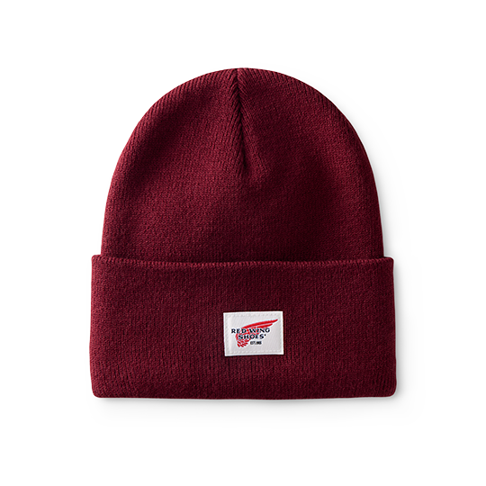 Logo Knit Beanie Hat / Burgundy | レッドウィング オフィシャル