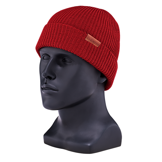 Merino Wool Knit Hat / Red