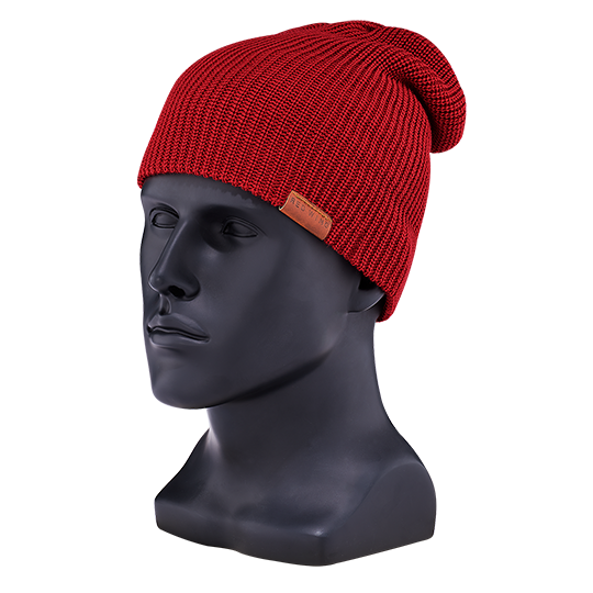 Merino Wool Knit Hat / Red