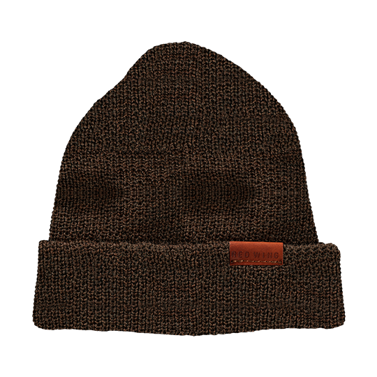Merino Wool Knit Hat / Brown Heather