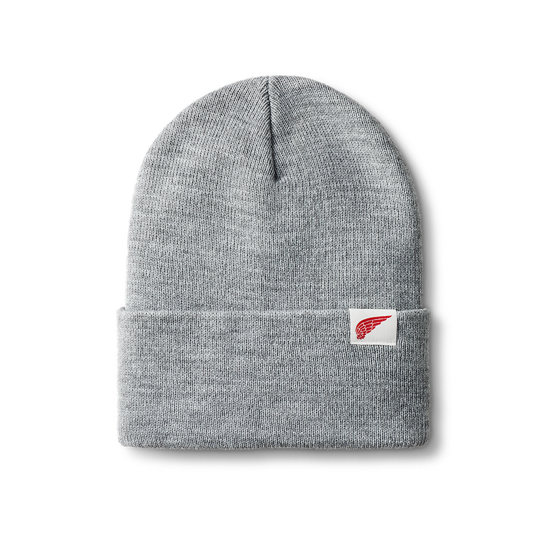 STONE  ロゴパッチビーニーハット　グレー Logo Knit Beanie Hat / Light Gray Heather | レッドウィング