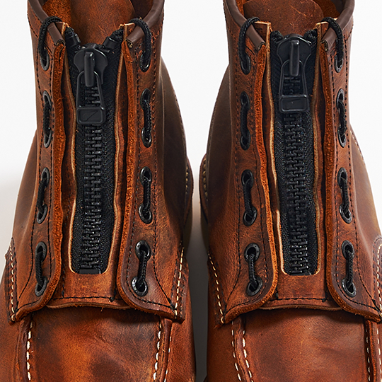 Boots Leather Zipper Unit / 6-inch Copper Rough & Tough | レッド