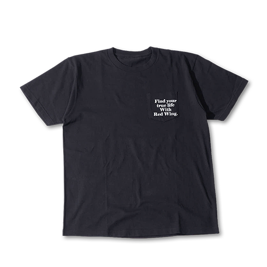 Find your true life T-shirt / Pocket-print Black